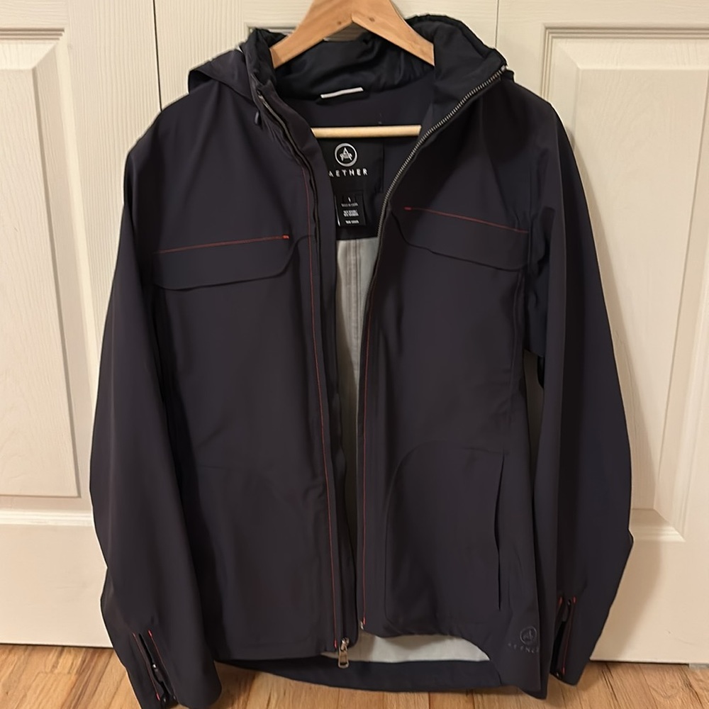 Aether Canada men’s black tech hooded jacket size 1/small